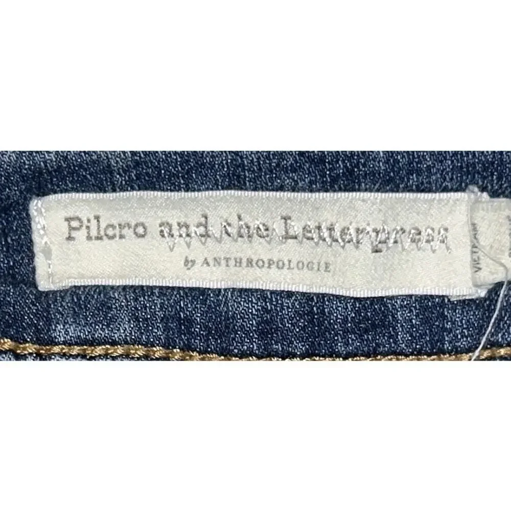 Anthropologie Pilcro and the Letterpress High-Rise Denim Leggings 28X27
